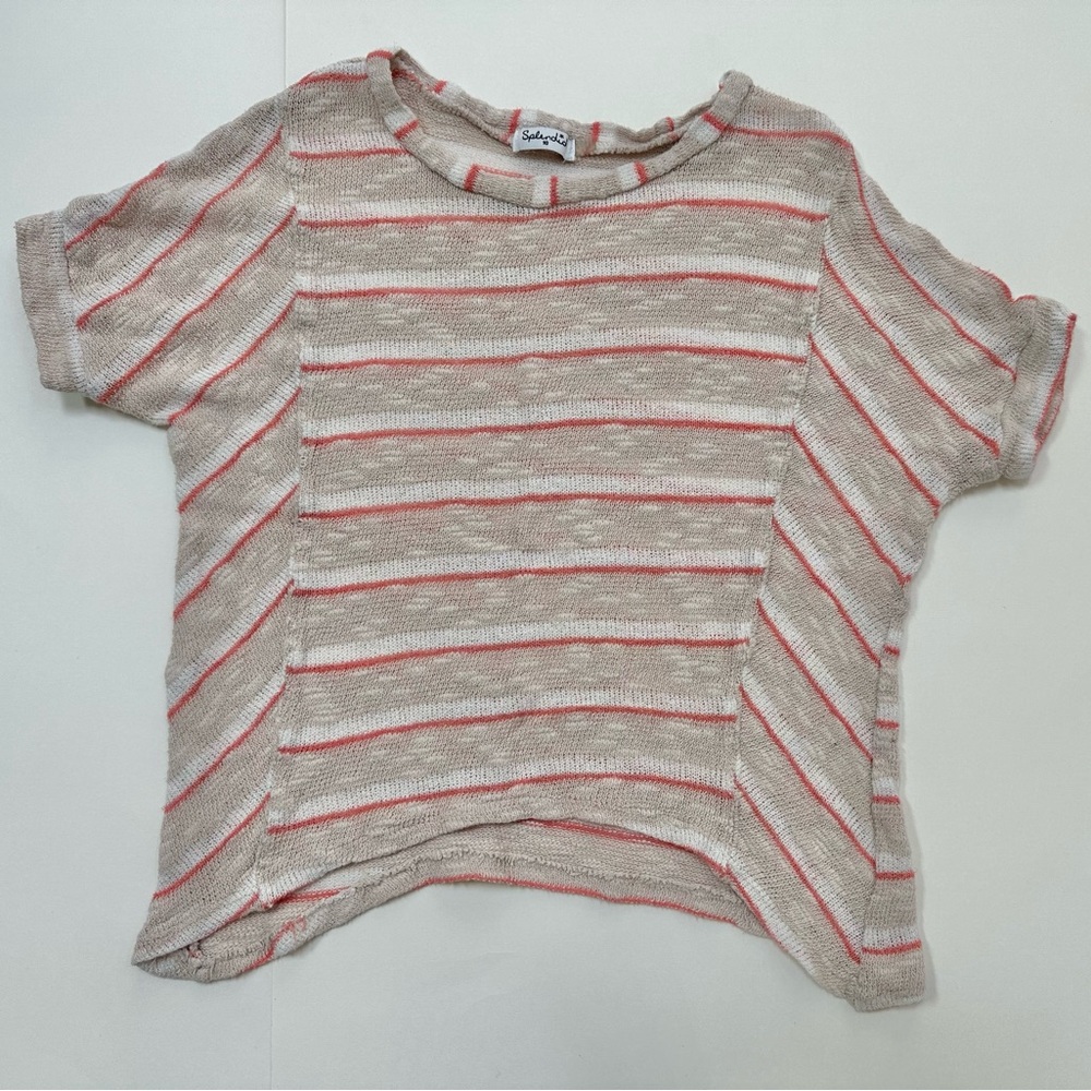 Splendid Girls Lightweight Short Sleeve Striped Sweater top size 10